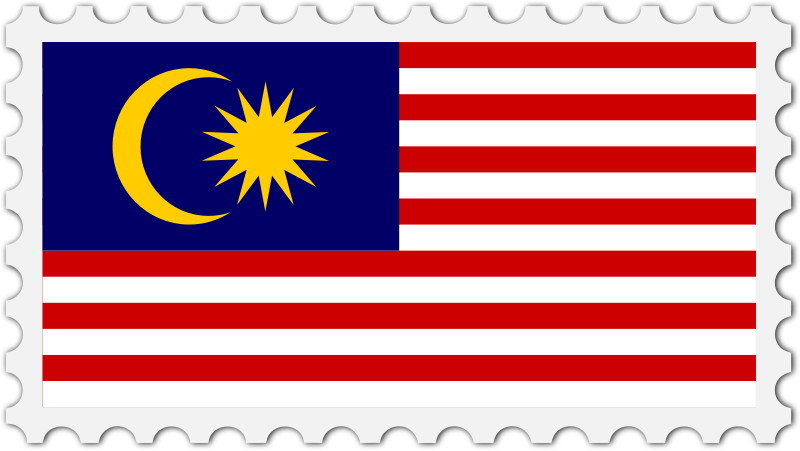 Malaysia flag stamp