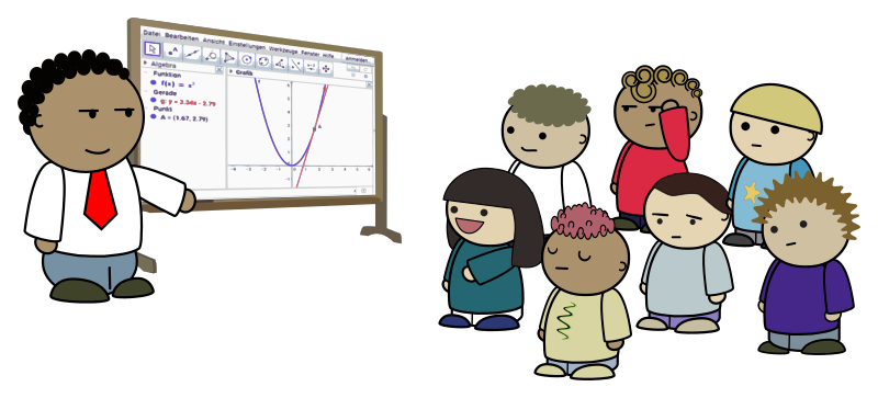 GeoGebra for interactive pictures with beamer 