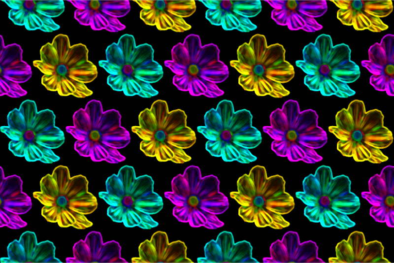 Neon flower background
