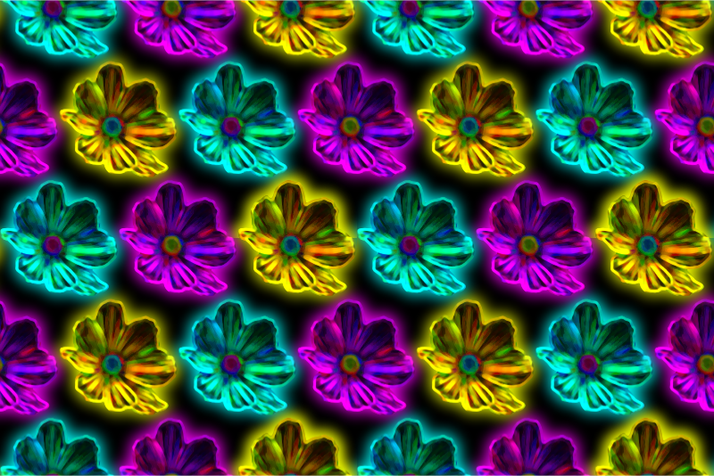 Neon flower background 2
