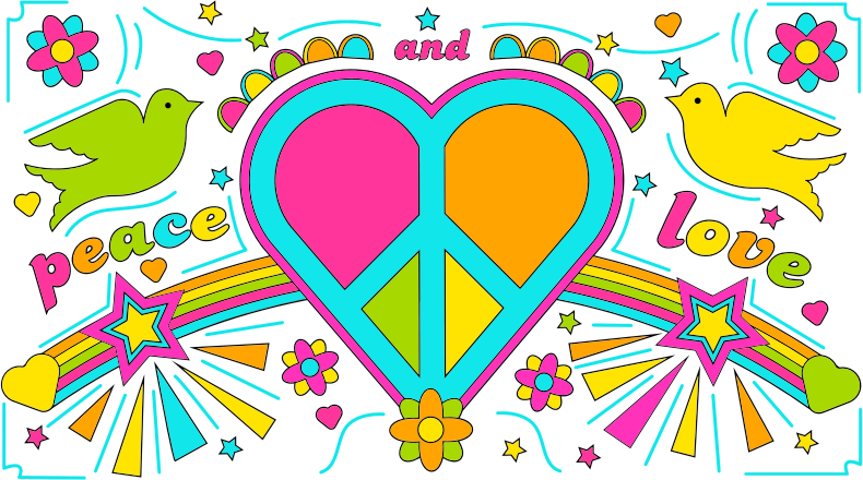 Peace And Love By David Rock Design