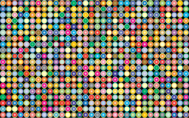 Manuela's 24 Colorful Buttons Background With Black