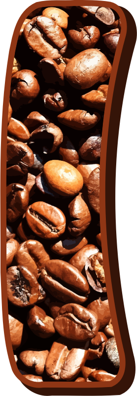 Coffee beans typography I