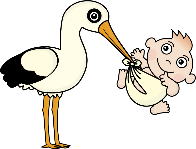 Stork and Baby (#2)