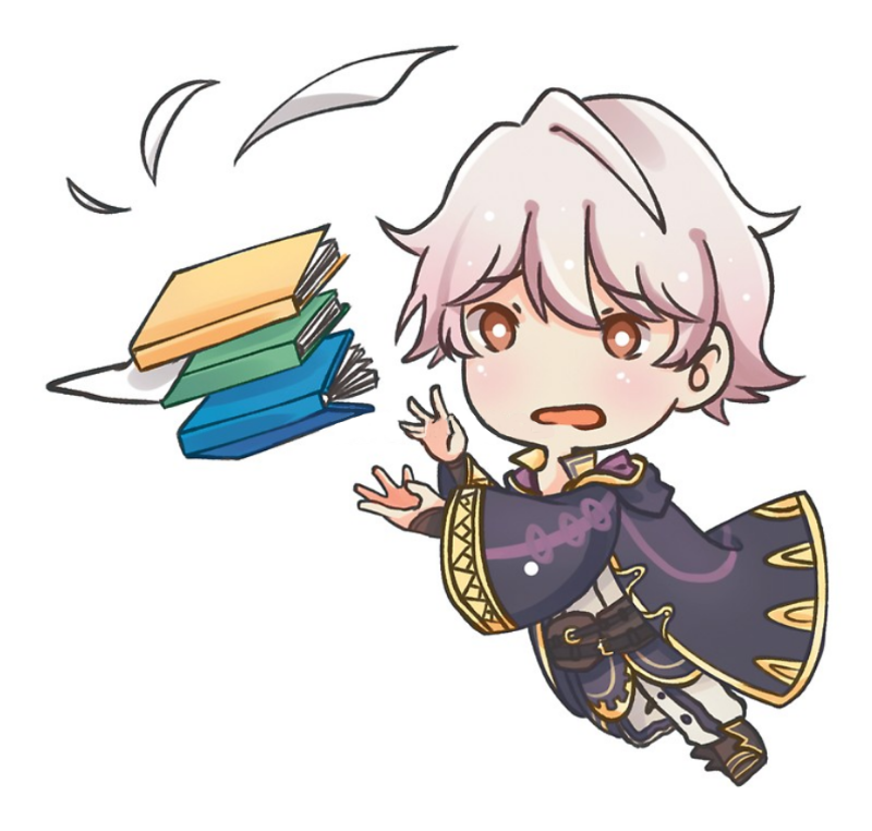 Boy tripping over with books