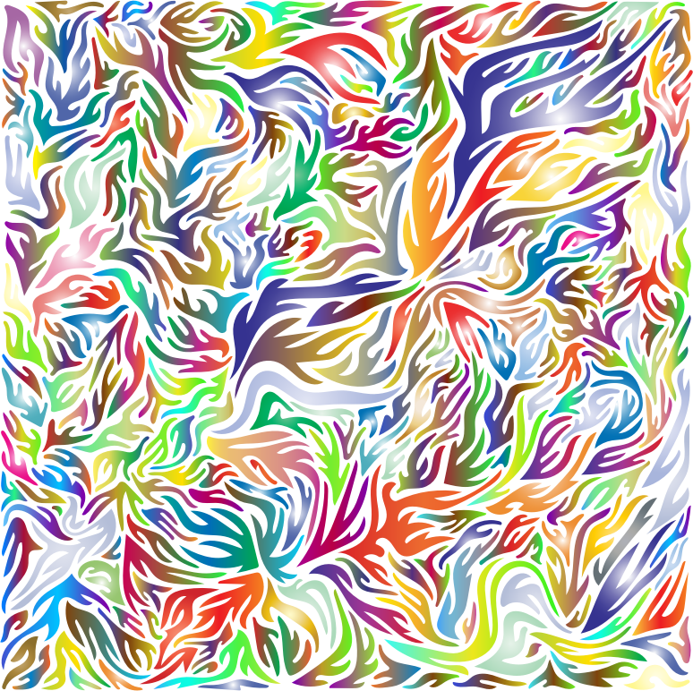 Abstract Flames Tile