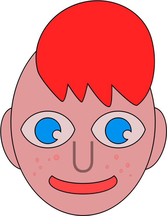 Punk Redhead with Blue Eyes