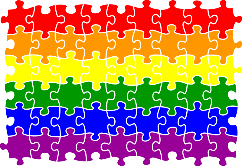 Rainbow flag jigsaw
