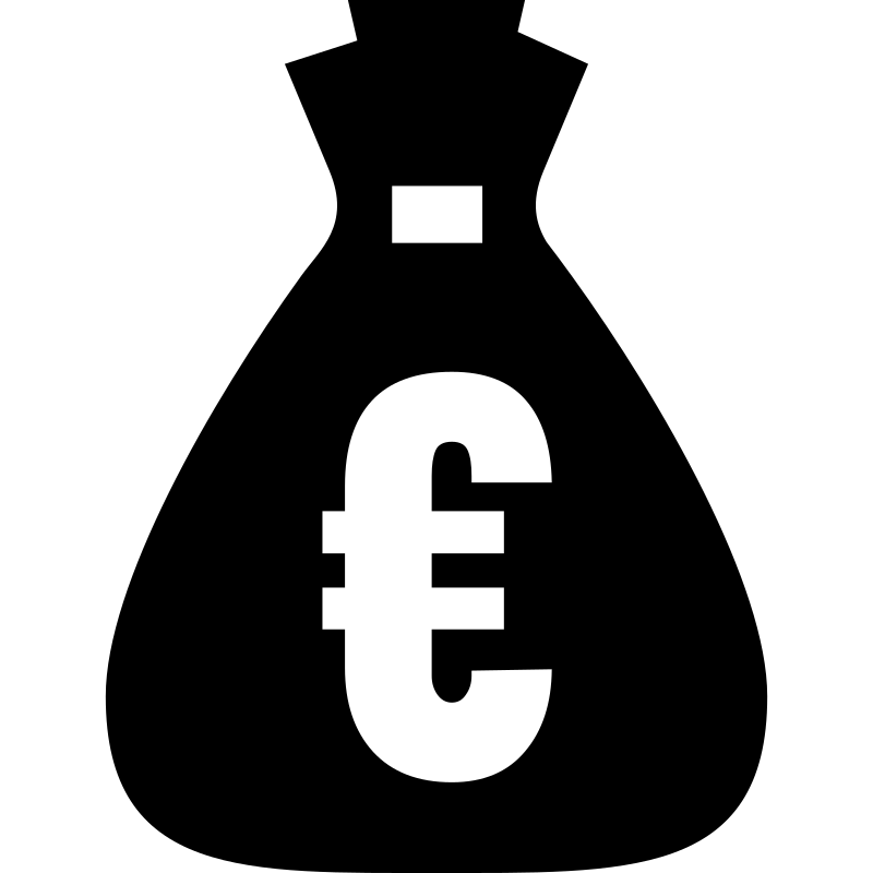euro money bag