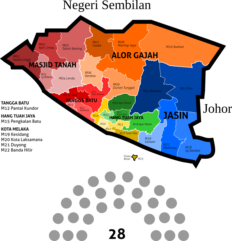 Malacca new electoral map - 2018
