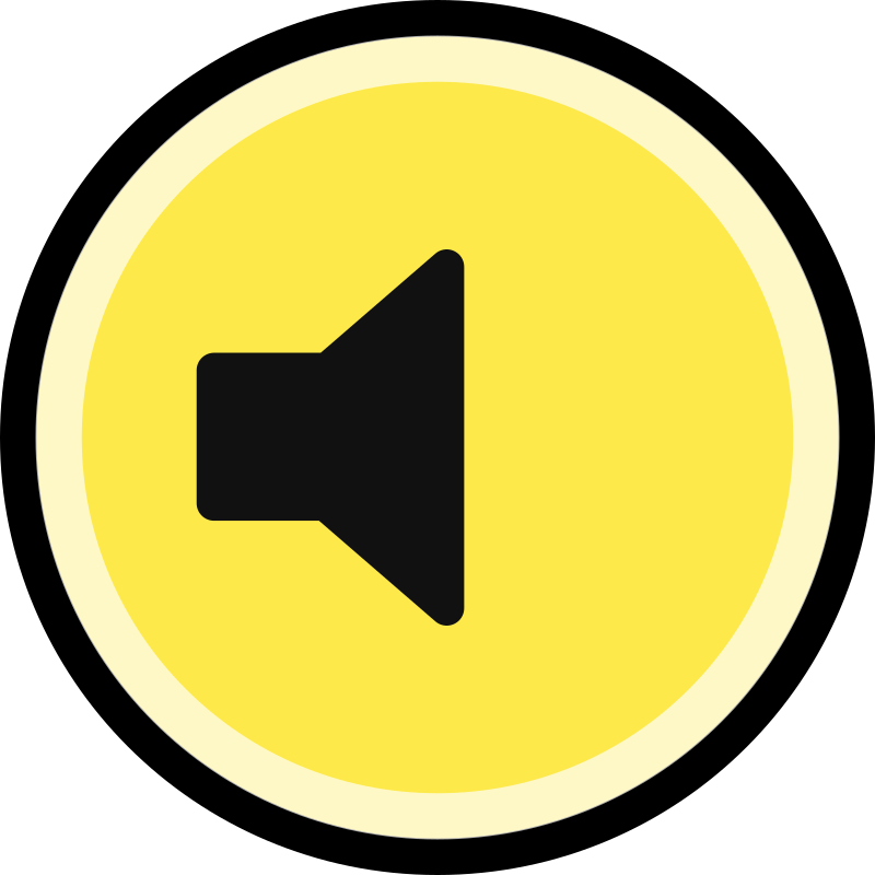 Button - Sound Off (yellow & black)