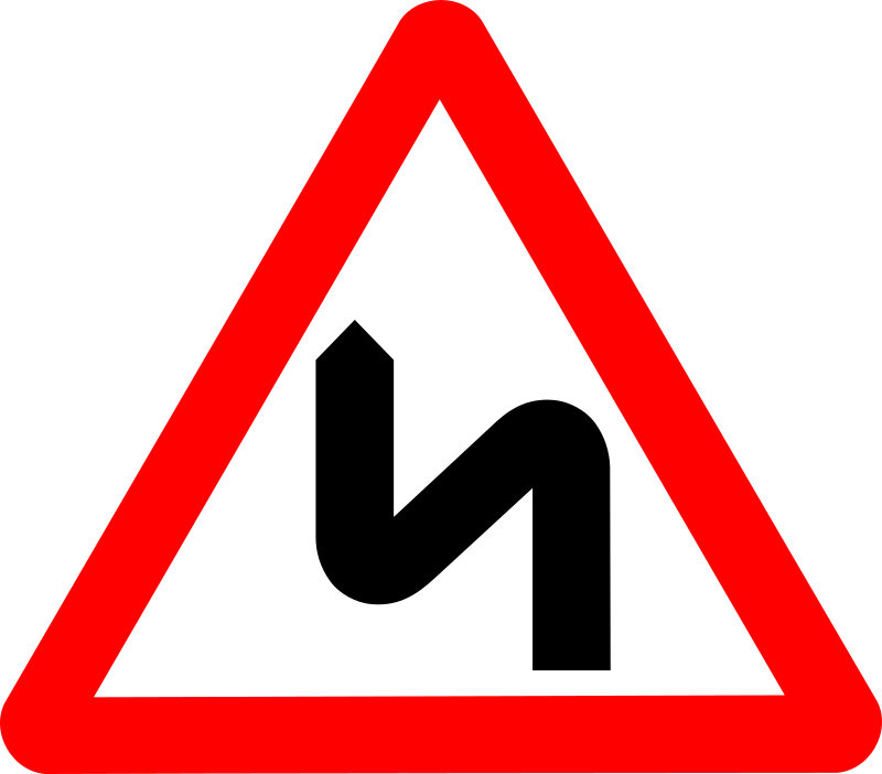 Roadsign zigzag