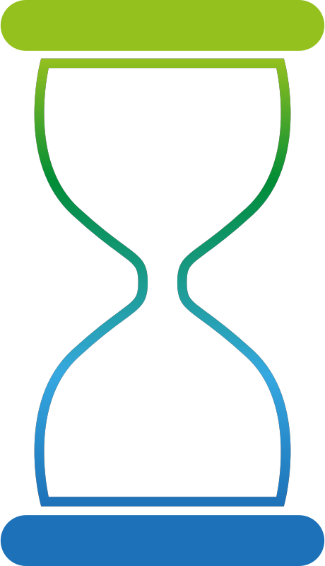 Colourful hourglass
