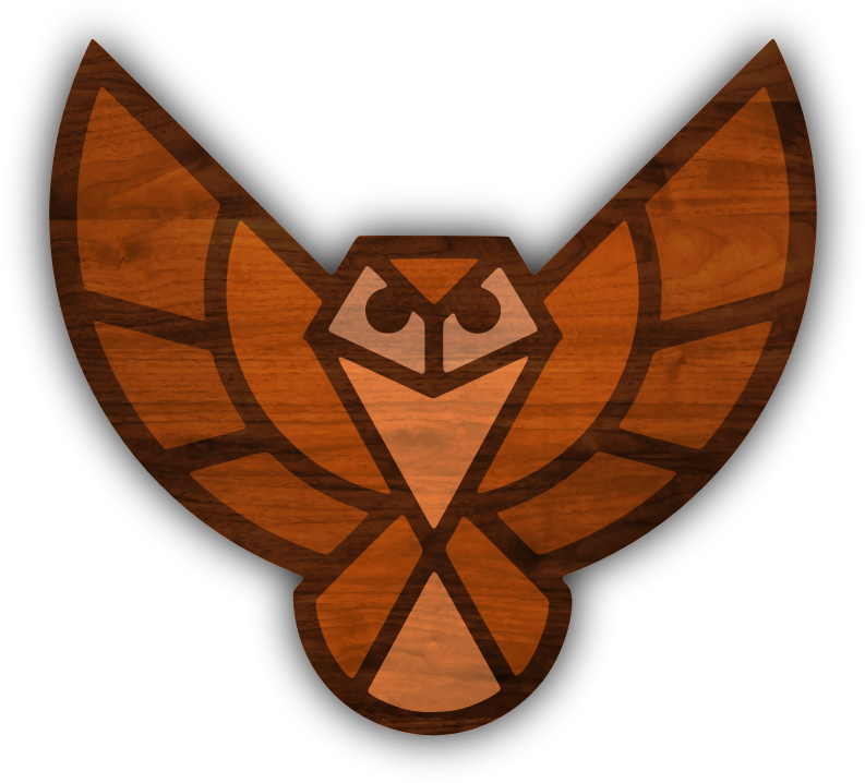 Wood texture owl (no background)