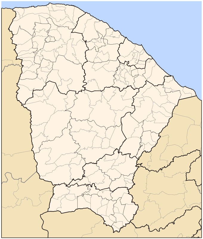 Map of Ceará by municipalities