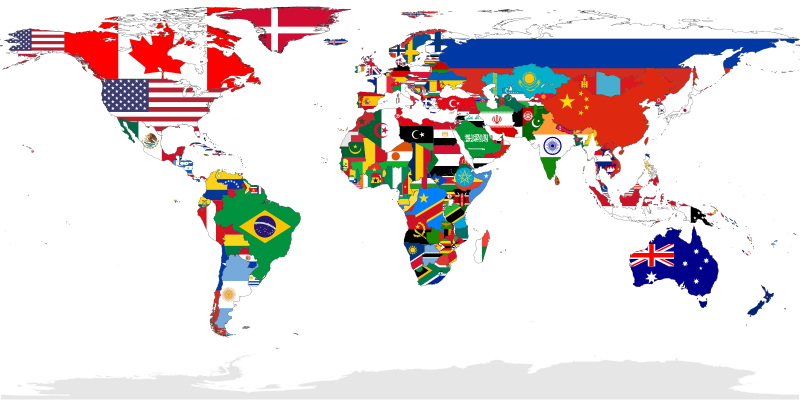 Flag Map Of The World