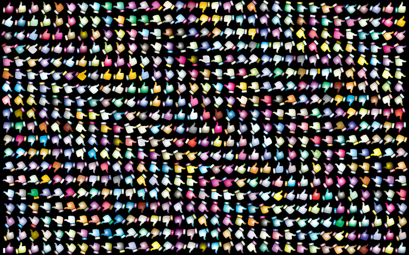 Stylized Thumbs Up Background Prismatic