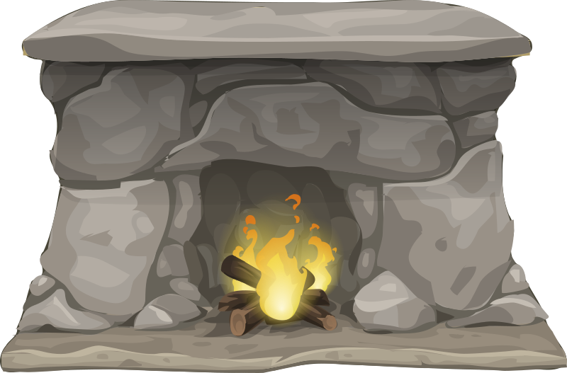 Fireplace with Fire