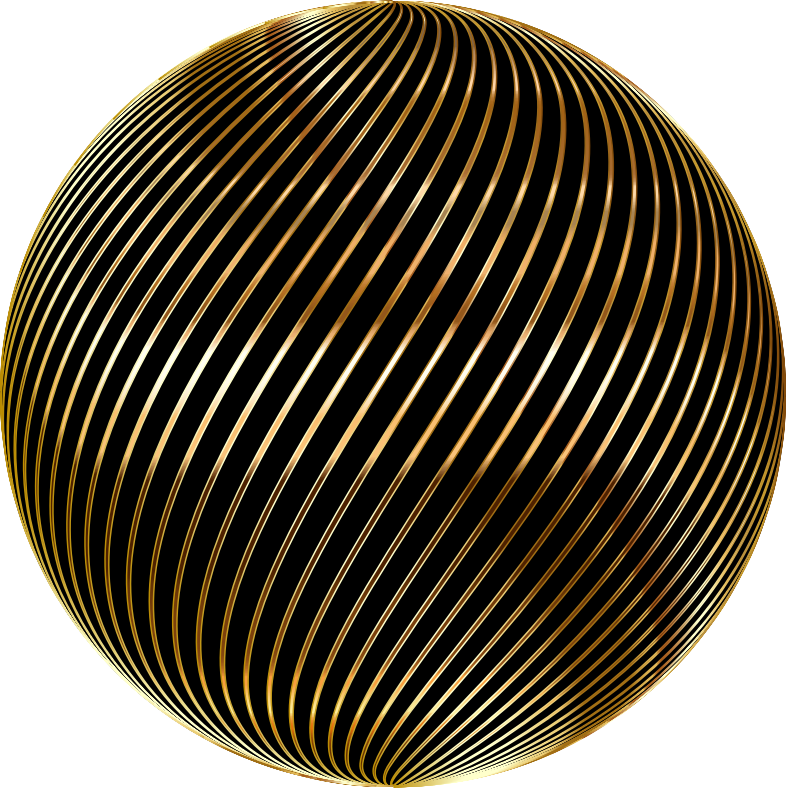 Spiral Sphere Gold