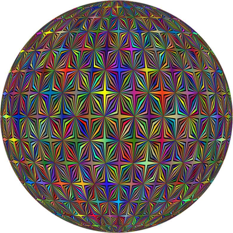 Abstract Hollow Diamonds Pattern Type II Polyprismatic Orb