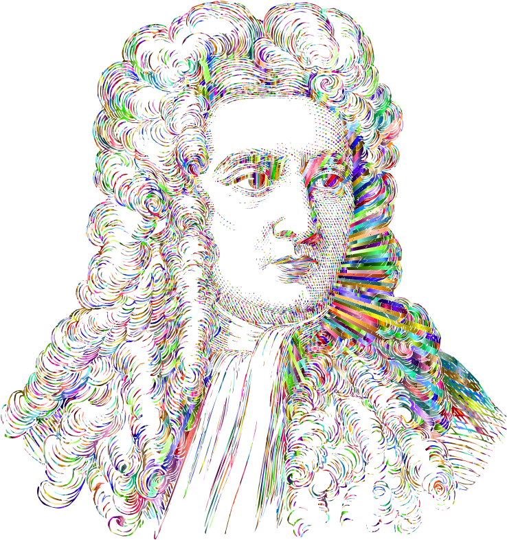 Chromatic Isaac Newton Portrait 2019 No BG
