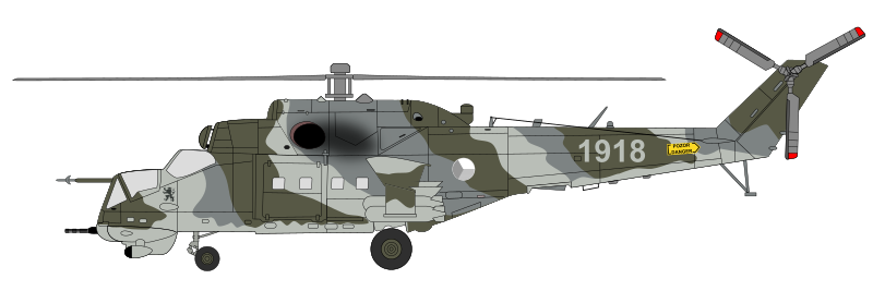 Mil Mi-24 - "Hind" in Czech Air Force camouflage
