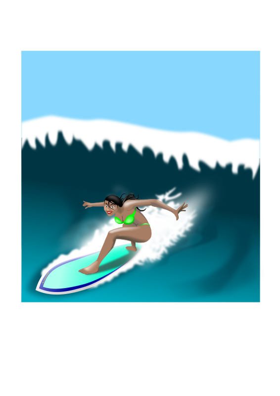 Chica surfista