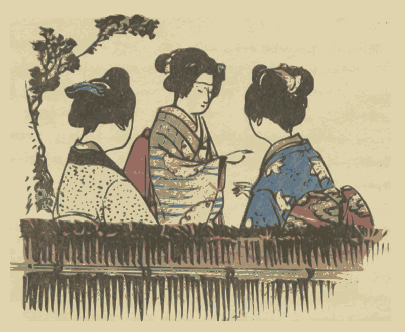 Kimono Ladies Gossiping