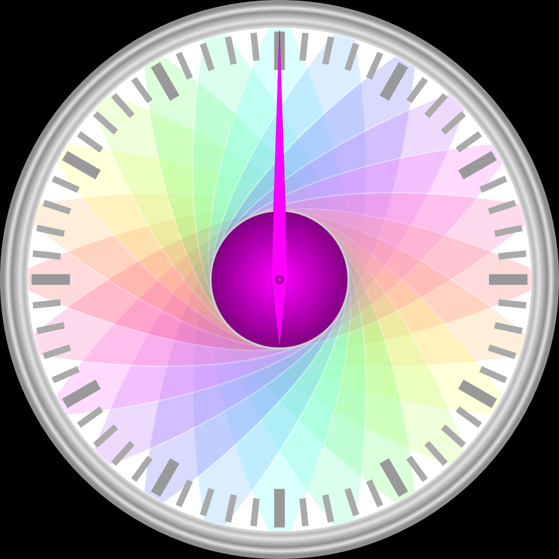 Animated clock manual time setting