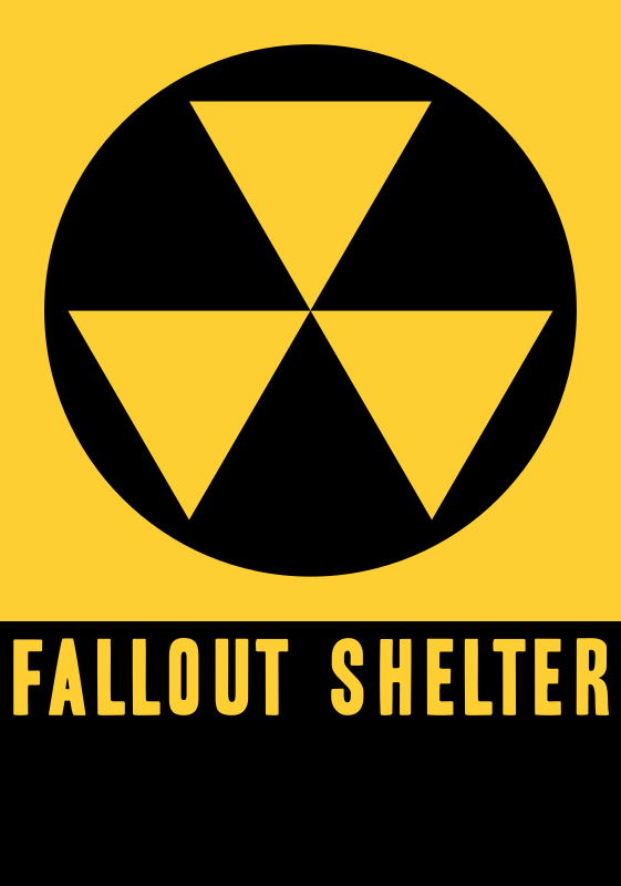 United States fallout shelter sign