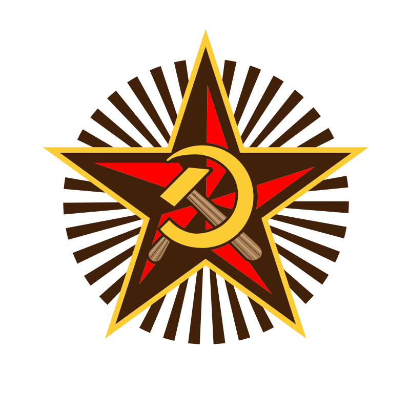 Communist symbol with hammer and sickle