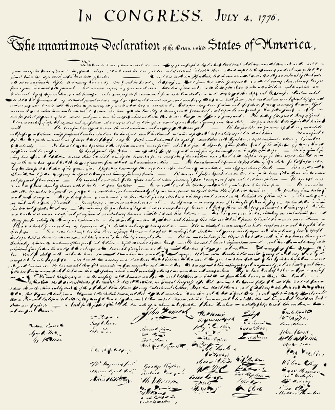 US Declaration of Independence