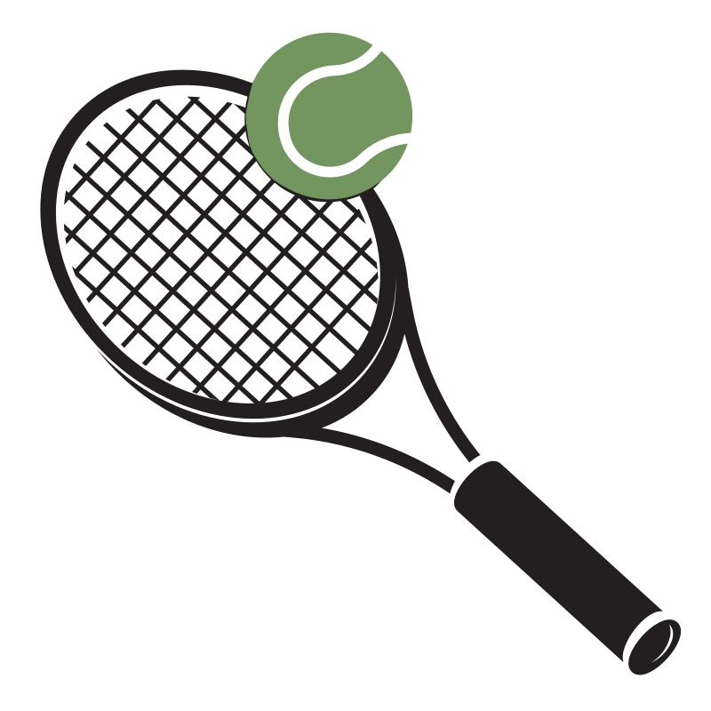 Tennis Racket and Green Ball
