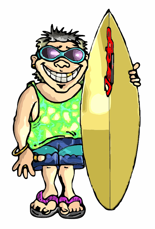 A Surfer Dude with his Board