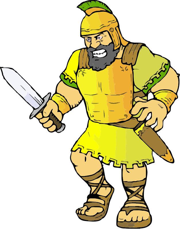 A cartoon of Goliath