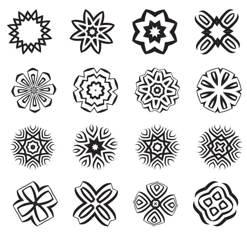 Geometric tribal shapes