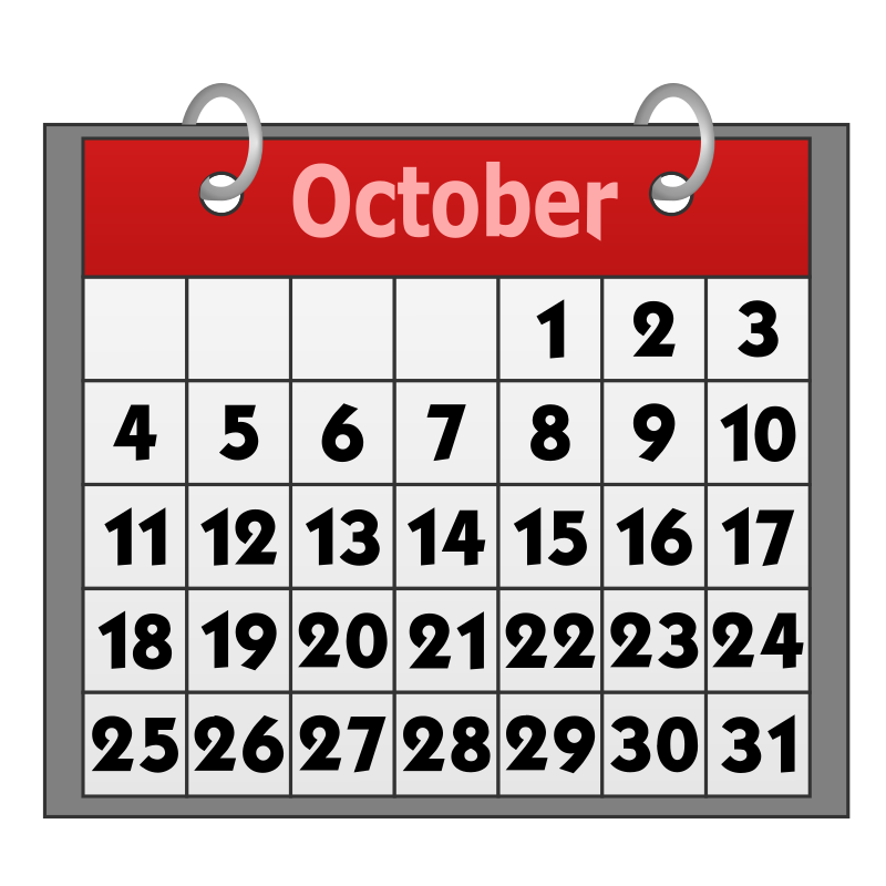Calendar icon - October