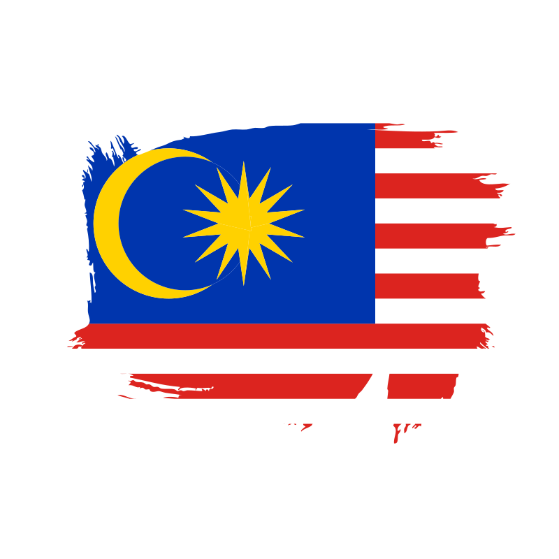 Malaysia flag brush stroke