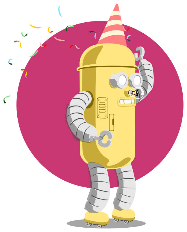 birthday robot animated