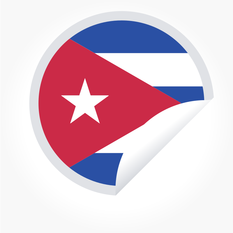 Cuba flag national sticker