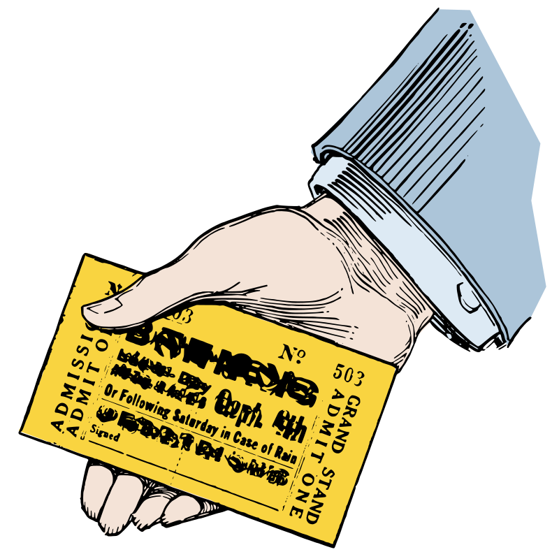Hand with a Ticket