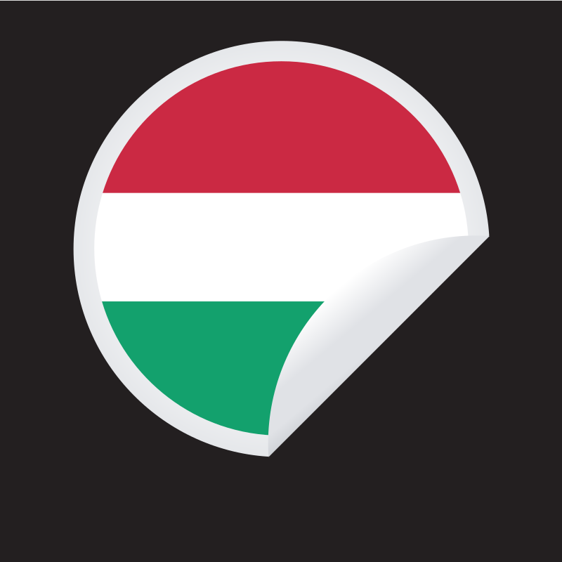 Hungarian flag sticker