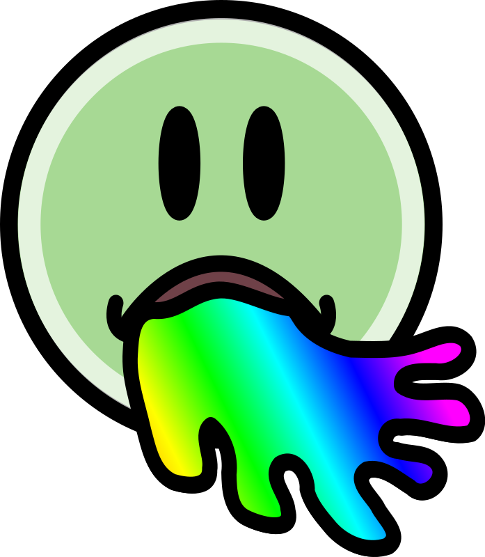 Rainbow Vomit Face