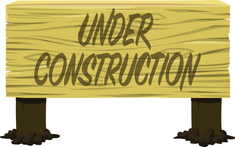 Wood Under Construction Sign