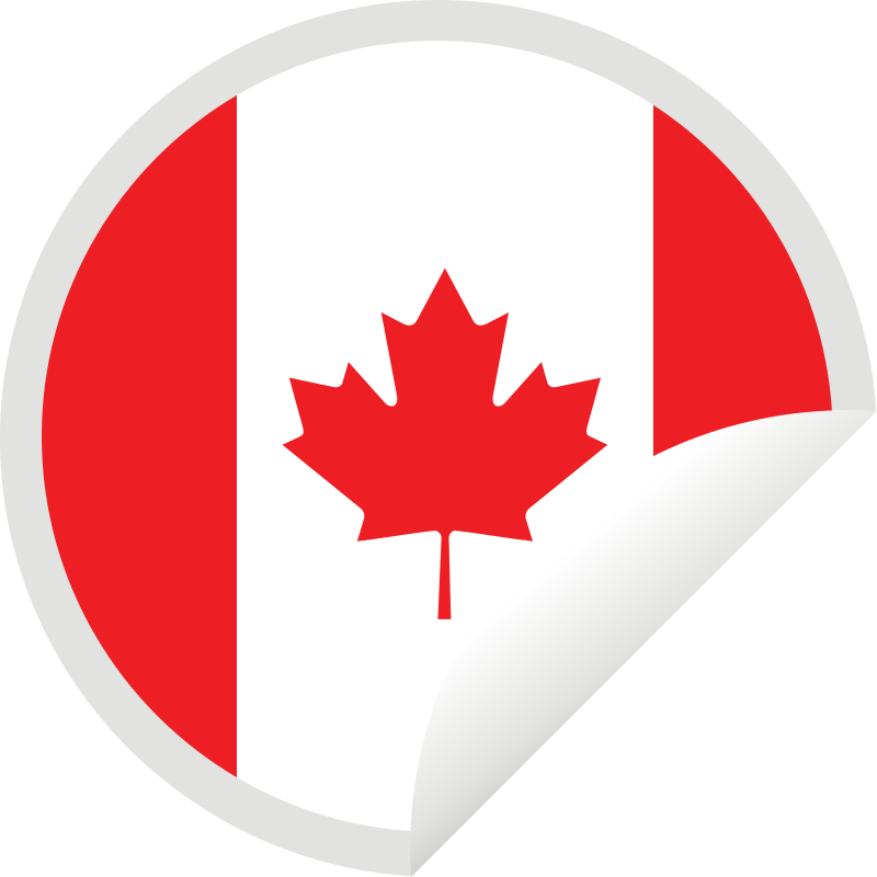 Canadian flag sticker