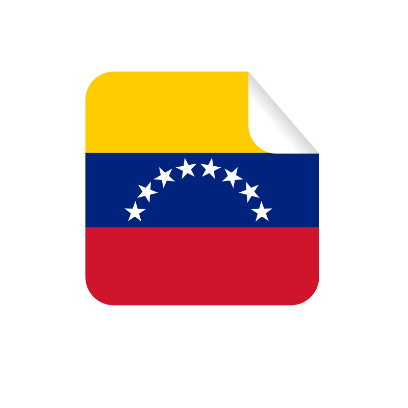 Venezuelan flag square sticker