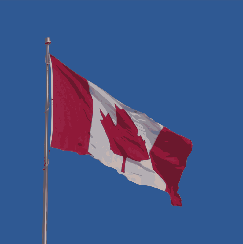 Candian Flag in the Wind