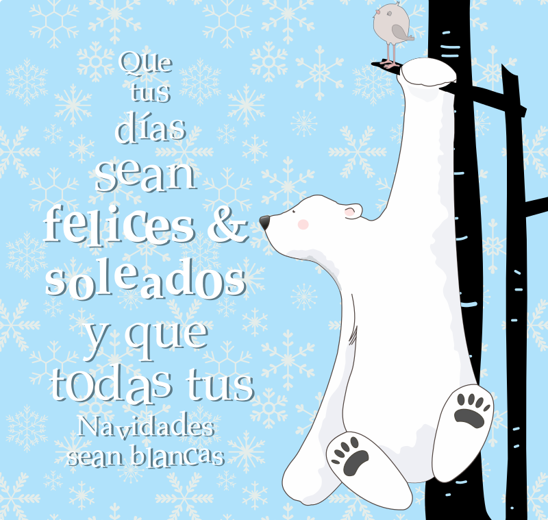 Bear Christmas Card - Spanish Version