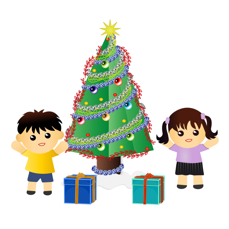 Christmas Tree and Kids