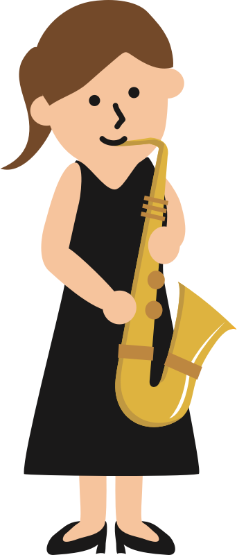 Female saxophone player